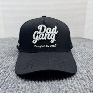 NWOT Dad Gang IYKYK Men's Adjustable Snapback Trucker Hat Black/White OSFA